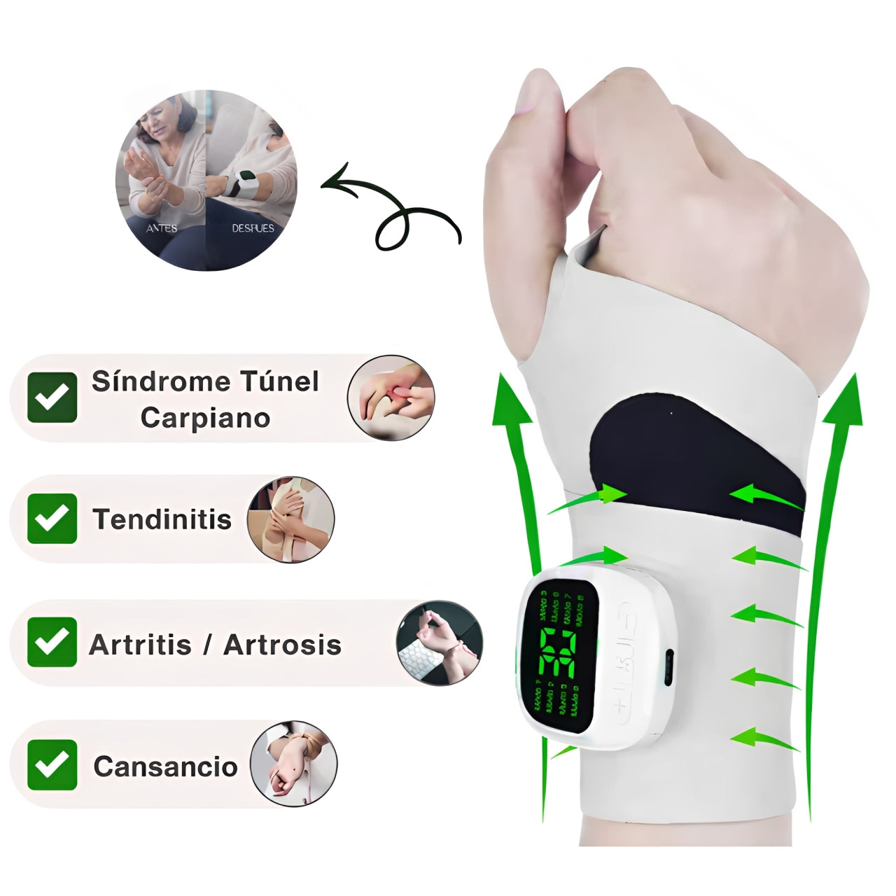 Muñequera Terapéutica para Aliviar el Dolor